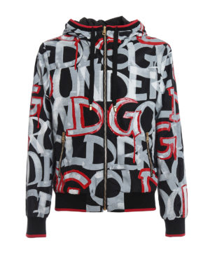 DOLCE & GABBANA: giacche casual - Giacca in tessuto tecnico con stampa graffiti