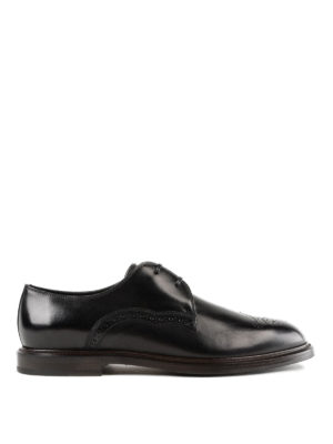 DOLCE & GABBANA: classiche - Eleganti derby in pelle spazzolata