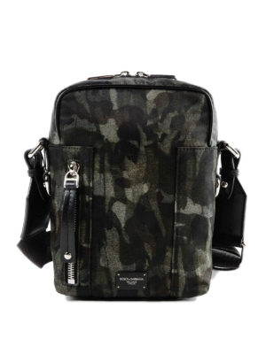 DOLCE & GABBANA: borse a tracolla - Borsa a tracolla in nylon camouflage
