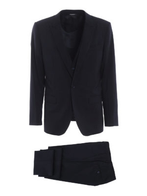 DOLCE & GABBANA: completi da sera - Completo Martini blu scuro in fresco lana