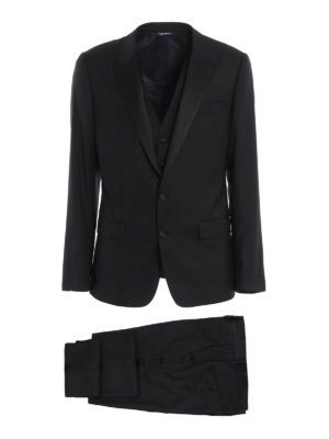 DOLCE & GABBANA: completi da cerimonia - Abito tre pezzi in misto lana
