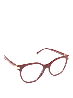 DOLCE & GABBANA: Occhiali - Occhiali da vista a farfalla bordeaux