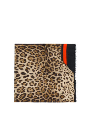 DOLCE & GABBANA: scarves - Leo print scarf