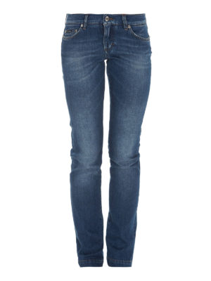 DOLCE & GABBANA: Jeans Rectos - Vaqueros Rectos - Lavado Claro