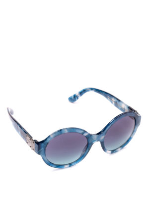DOLCE & GABBANA: occhiali da sole - Occhiali da sole tondi in acetato avana
