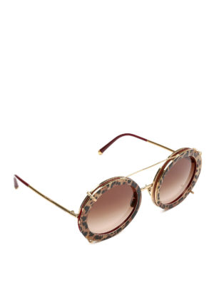 DOLCE & GABBANA: occhiali da sole - Occhiali da sole a motivo animalier