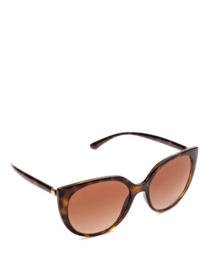 DOLCE & GABBANA: occhiali da sole - Occhiali a occhi di gatto tartarugati