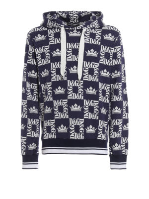 DOLCE & GABBANA: Felpe e maglie - Felpa in cotone stampa DG Crowns