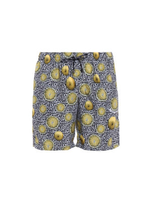 DOLCE & GABBANA: Costumi piscina e boxer - Boxer da mare con stampa limoni