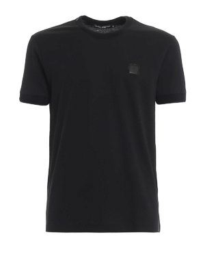 DOLCE & GABBANA: t-shirts - Rubber logo patch T-shirt