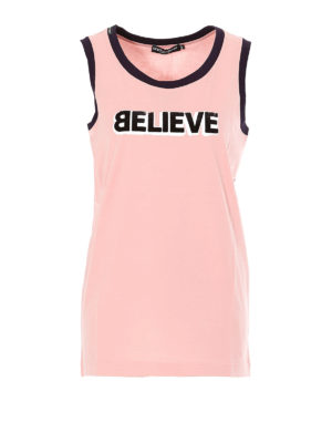 DOLCE & GABBANA: Tops y camisetas sin mangas - Top - Rosado