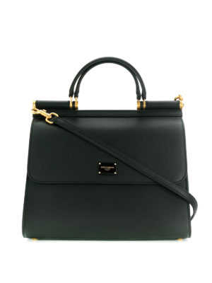 DOLCE & GABBANA: shopper - Borsa Sicily 58 grande in pelle nera