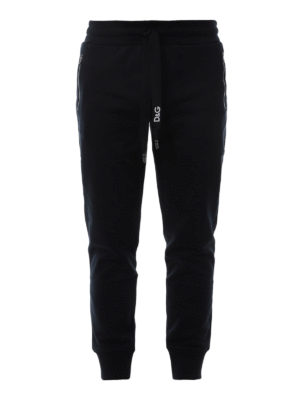 DOLCE & GABBANA: pantaloni sport - Pantaloni sportivi con logo ricamato