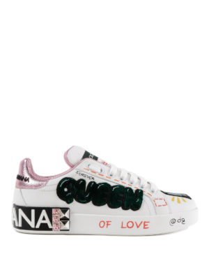 DOLCE & GABBANA: sneakers - Sneaker Portofino decorate