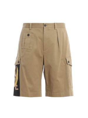 DOLCE & GABBANA: Trousers Shorts - Bring Me To The Moon cotton cargo shorts