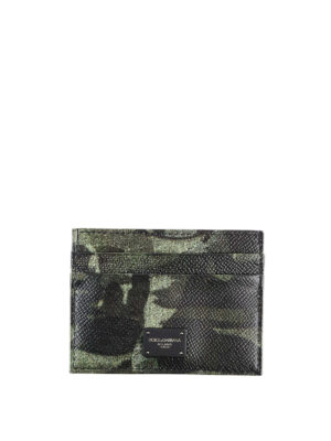 DOLCE & GABBANA: portafogli - Porta carte Camou Green con 4 scomparti