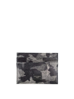 DOLCE & GABBANA: portafogli - Porta carte Camou Grey con 4 scomparti