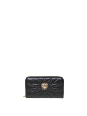 DOLCE & GABBANA: wallets & purses - Devotion black quilted leather wallet