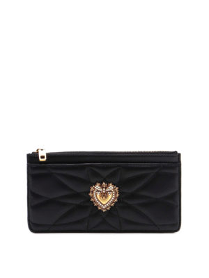 DOLCE & GABBANA: wallets & purses - Devotion leather cardholder