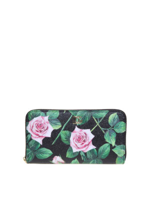 DOLCE & GABBANA: Carteras y monederos - Tropical Rose - Negro