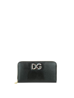 DOLCE & GABBANA: wallets & purses - Zip around leather wallet