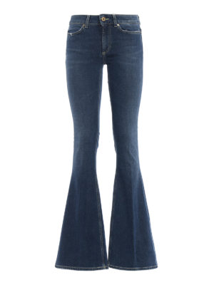 DONDUP: jeans bootcut - Jeans Akon skinny bootcut a vita alta
