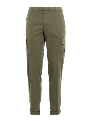 DONDUP: casual trousers - Cotton blend cargo trousers
