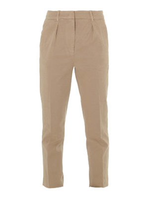DONDUP: casual trousers - Cotton straight leg trousers