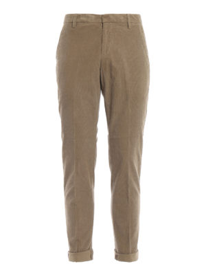 DONDUP: casual trousers - Gaubert beige corduroy trousers