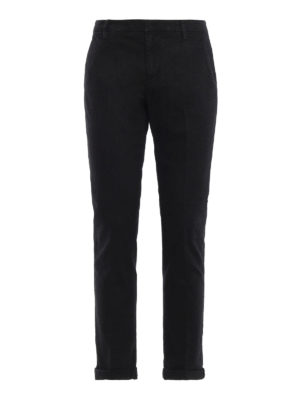DONDUP: pantaloni casual - Pantaloni neri Gaubert in misto cotone