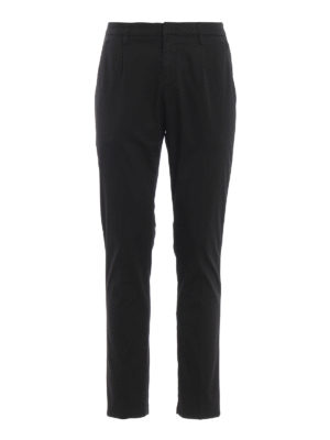 DONDUP: pantaloni casual - Pantaloni Gaubert in misto cotone nero