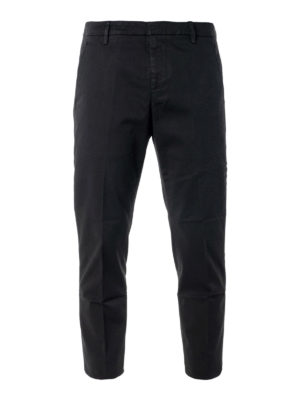 DONDUP: pantaloni casual - Pantaloni Gaubert neri in cotone