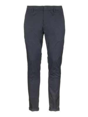 DONDUP: casual trousers - Gaubert blue poplin pants