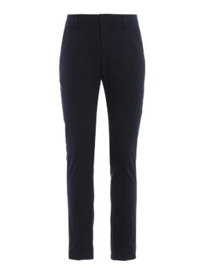 DONDUP: pantaloni casual - Pantaloni chino Gaubert blu scuro