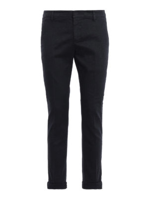 DONDUP: pantaloni casual - Pantaloni blu scuri Gaubert in misto cotone