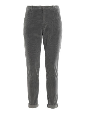 DONDUP: casual trousers - Gaubert grey corduroy trousers