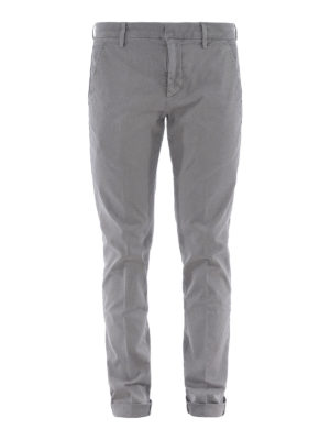 DONDUP: pantaloni casual - Pantaloni Gaubert grigi in cotone