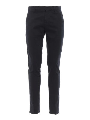 DONDUP: casual trousers - Gaubert jacquard cotton chinos