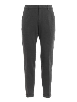 DONDUP: casual trousers - Gaubert jersey chino trousers