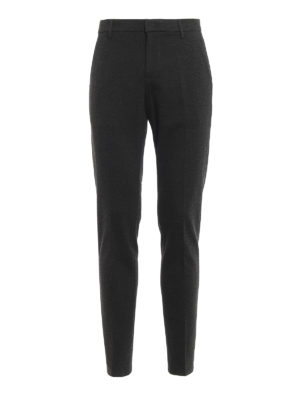DONDUP: casual trousers - Gaubert jersey tapered slacks