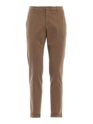 DONDUP: pantaloni casual - Pantaloni classici beige Gaubert in cotone