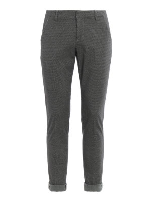 DONDUP: pantaloni casual - Pantaloni chino Gaubert mélange grigio