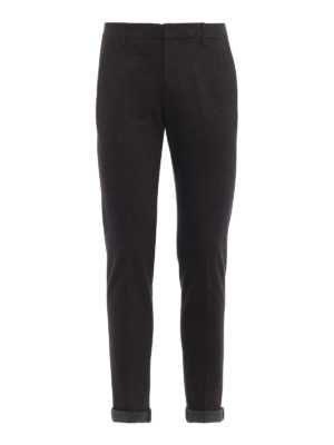 DONDUP: pantaloni casual - Pantaloni Gaubert in cotone con micro motivo