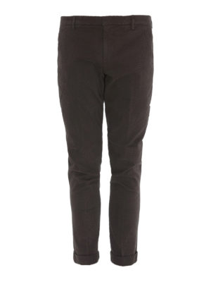 DONDUP: pantaloni casual - Pantaloni Gaubert tortora in cotone