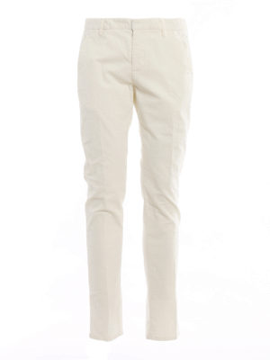DONDUP: casual trousers - Gaubert white corduroy trousers