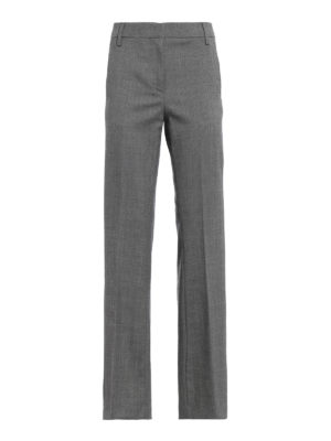 DONDUP: pantaloni casual - Chino Marion in misto lana motivo spigato