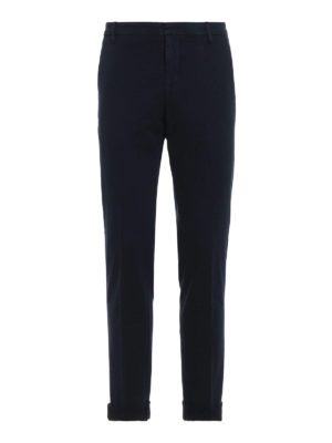 DONDUP: pantaloni casual - Pantaloni Gaubert blu scuri in cotone pesante