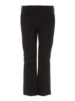 DONDUP: casual trousers - Wool blend black trousers
