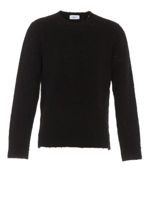 DONDUP: crew necks - Black crew neck wool sweater