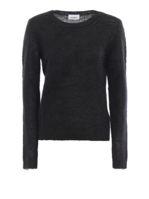 DONDUP: maglia collo rotondo - Pull girocollo in misto mohair nero